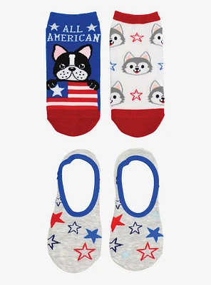 Americana Dogs and Stars 3-Pairs Socks