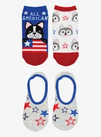 Americana Dogs and Stars 3-Pairs Socks