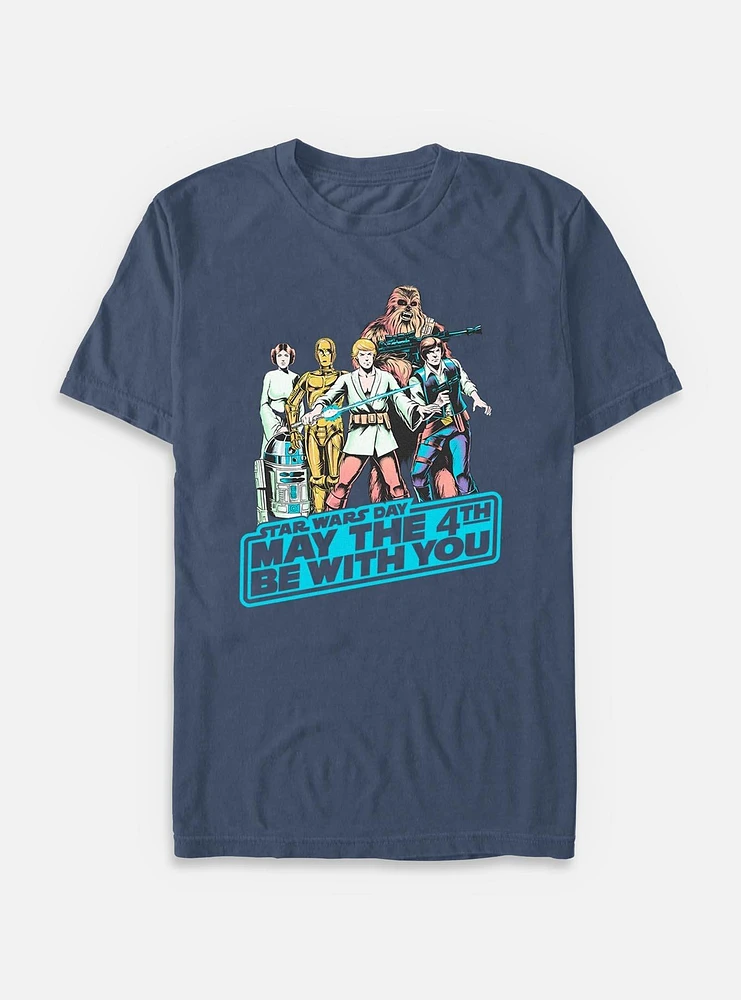 Star Wars May The 4th Group Garment Dye T-Shirt