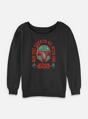 Star Wars Boba Fett May The 4th Womens Slouchy Sweatshirt