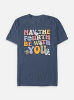 Star Wars The Mandalorian May Fourth Groovy Text Garment Dye T-Shirt