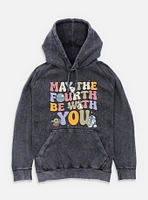 Star Wars The Mandalorian May Fourth Groovy Text Mineral Wash Hoodie