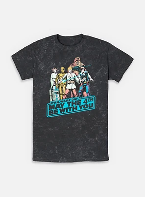 Star Wars May The 4th Group Mineral Wash T-Shirt