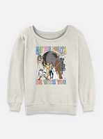 Star Wars A New Hope May The Fourth Be With You  Womens Slouchy Sweatshirt