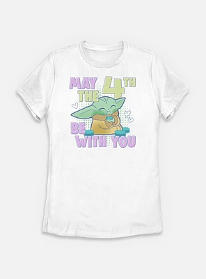Star Wars The Mandalorian May 4th Grogu Womens T-Shirt