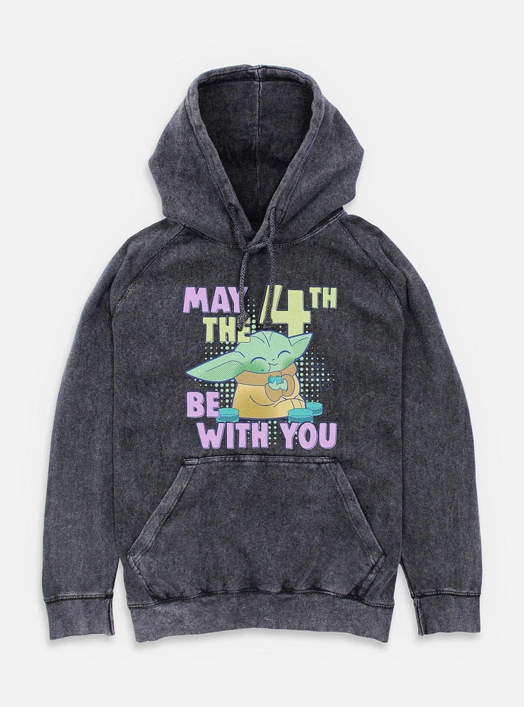 Star Wars The Mandalorian May 4th Grogu Mineral Wash Hoodie