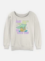 Star Wars The Mandalorian May 4th Grogu Womens Slouchy Sweatshirt