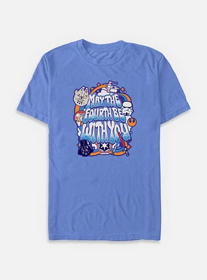 Star Wars Bubble Text May The Fourth Garment Dye T-Shirt