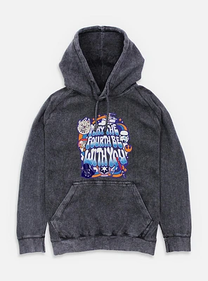 Star Wars Bubble Text May The Fourth Mineral Wash Hoodie