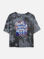 Star Wars Bubble Text May The Fourth Womens Tie-Dye Crop T-Shirt