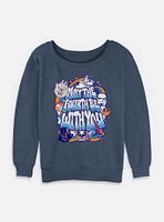 Star Wars Bubble Text May The Fourth Womens Slouchy Sweatshirt