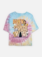 Star Wars May The Fourth Be With You Womens Tie-Dye Crop T-Shirt