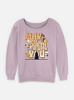 Star Wars May The Fourth Be With You Womens Slouchy Sweatshirt