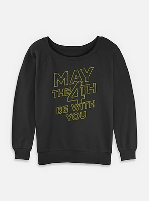 Star Wars May The 4th Be With You Womens Slouchy Sweatshirt