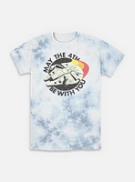 Star Wars Retro May The 4th Millenium Falcon Tie-Dye T-Shirt