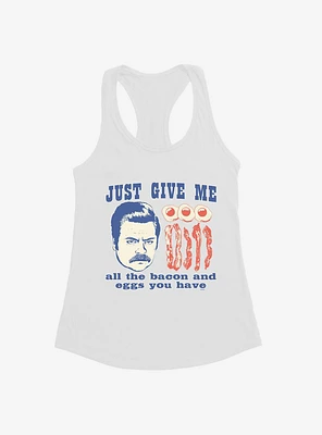 Parks And Recreation Ron Breakfast Womens Tank Top