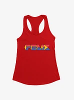 Felix The Cat 90s Cube Text Womens Tank Top