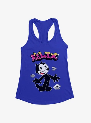 Felix The Cat Graffiti Art Brick Wall Womens Tank Top