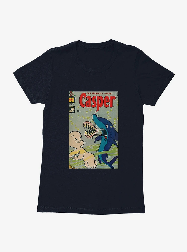 Casper The Friendly Ghost Shark Jaw Womens T-Shirt