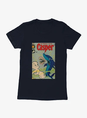 Casper The Friendly Ghost Shark Jaw Womens T-Shirt