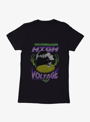 Universal Monsters Bride Of Frankenstein High Voltage Womens T-Shirt