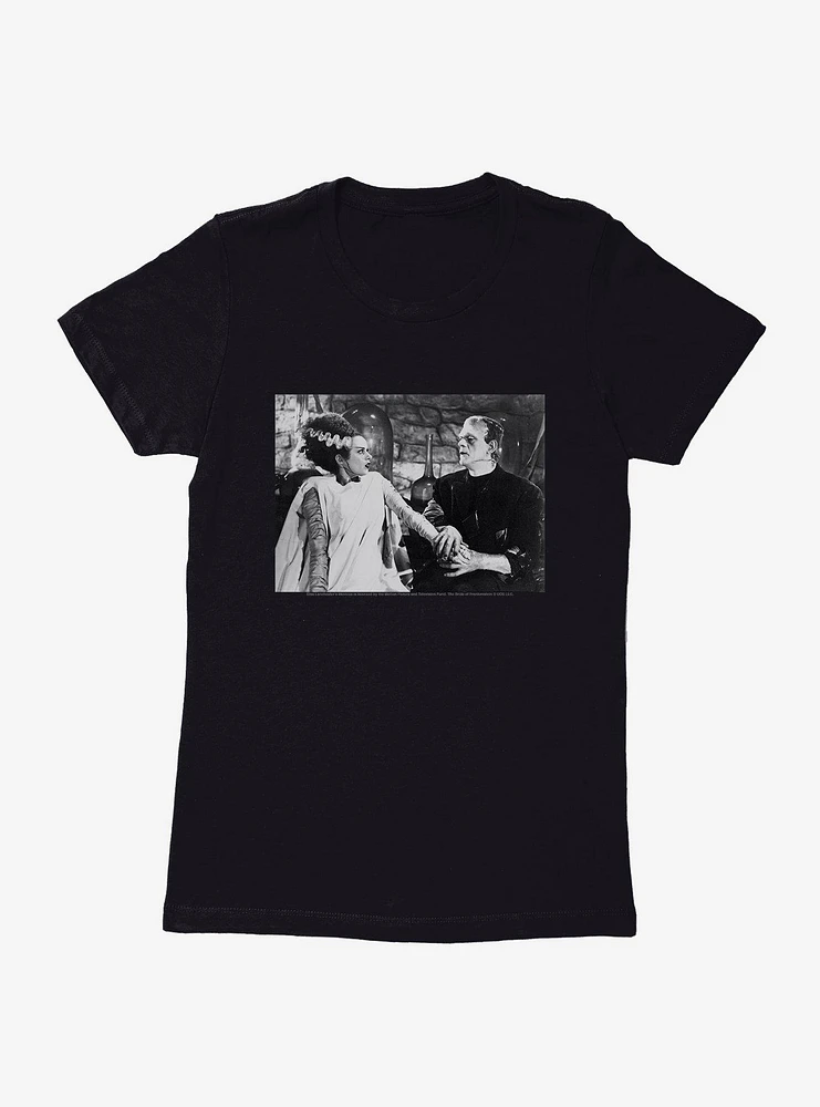 Universal Monsters Bride Of Frankenstein Couple Womens T-Shirt
