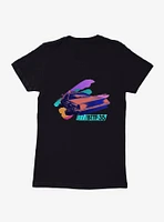 Back To The Future DeLorean Bold Neon Womens T-Shirt