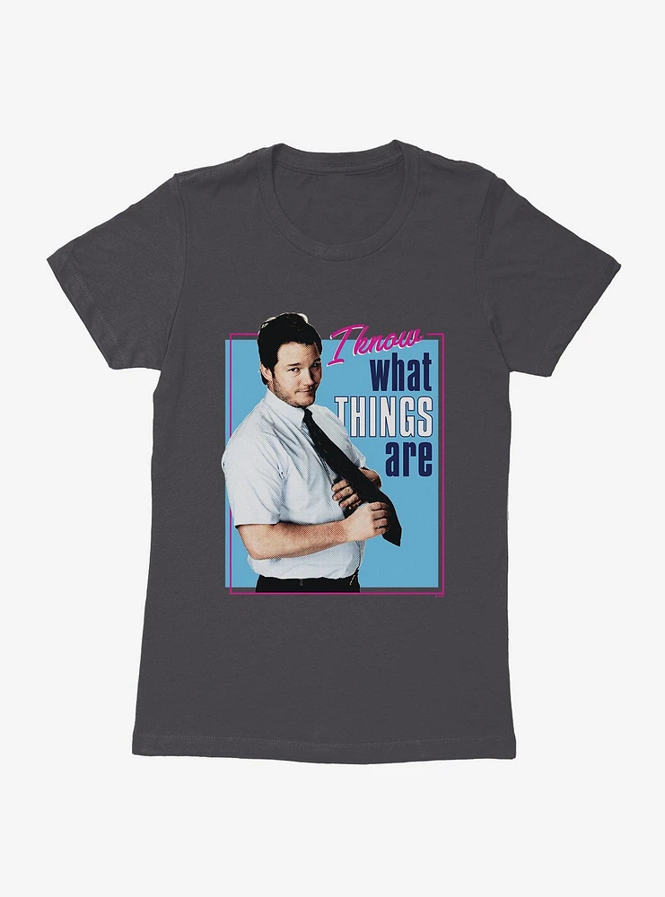 Parks And Recreation Andy Knows Things Womens T-Shirt