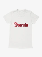 Universal Monsters Dracula Logo Script Womens T-Shirt