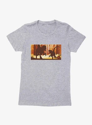 Jurassic World Dominion Dinosaur Shadows Womens T-Shirt