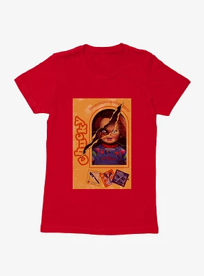 Chucky Doll Box Torn Womens T-Shirt