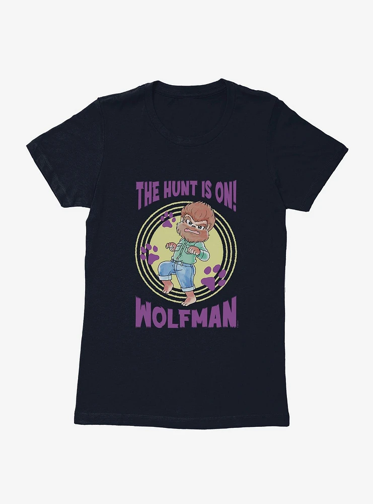 Universal Anime Monsters Hunt Is On Wolfman Womens T-Shirt