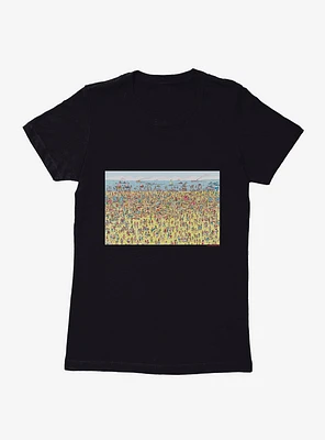 Where's Waldo? Search The Beach Womens T-Shirt