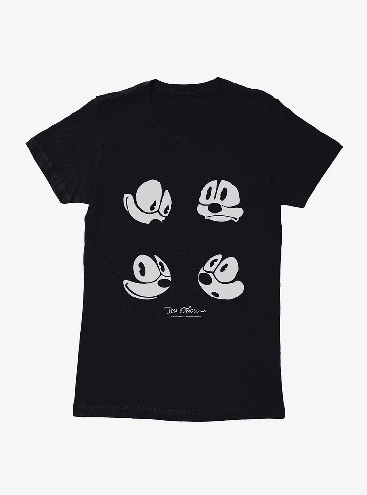 Felix The Cat Boxed Faces Womens T-Shirt