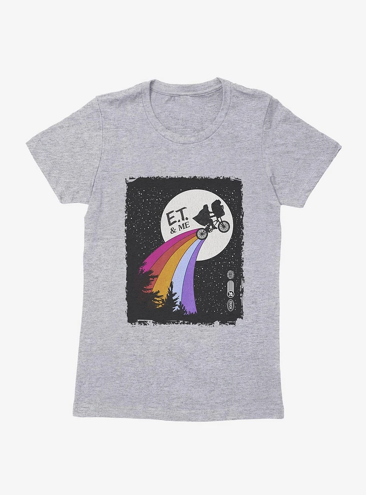 E.T. 40th Anniversary Rainbow Flight Graphic Womens T-Shirt