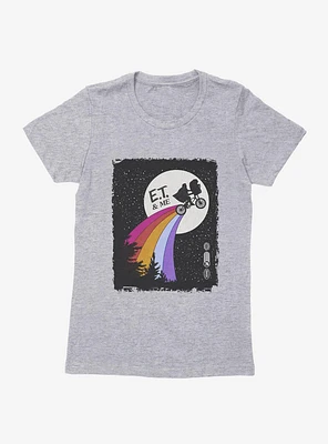 E.T. 40th Anniversary Rainbow Flight Graphic Womens T-Shirt
