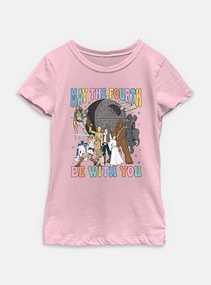Star Wars A New Hope May The Fourth Be With You  Youth Girls T-Shirt