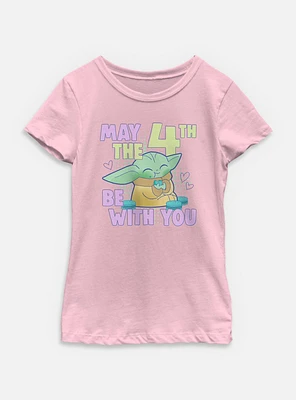 Star Wars The Mandalorian May 4th Grogu Youth Girls T-Shirt