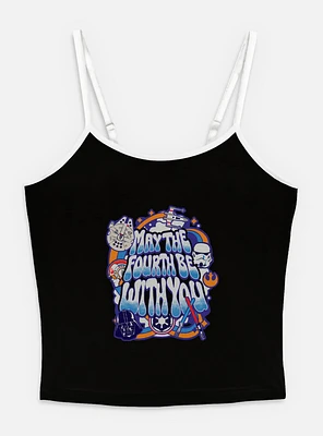 Star Wars Bubble Text May The Fourth Womens Cami Tank Top