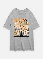 Star Wars May The Fourth Be With You Womens Oversized T-Shirt