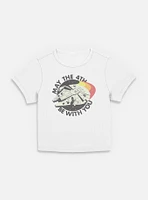 Star Wars Retro May The 4th Millenium Falcon Womens Baby T-Shirt