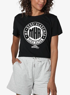 My Hero Academia Vintage MHA Plus Ultra Badge Women's Crop Top T-Shirt