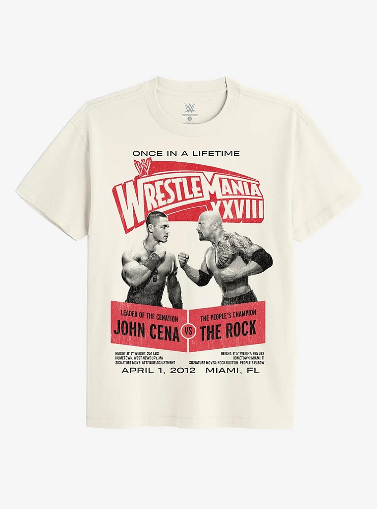 WWE Wrestlemania John Cena vs. The Rock Poster T-Shirt