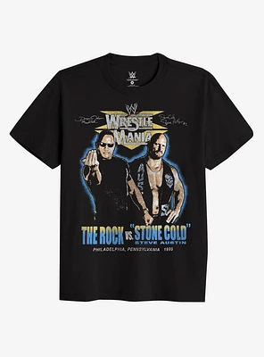 WWE Wrestlemania The Rock vs. Stone Cold Steve Austin Poster T-Shirt