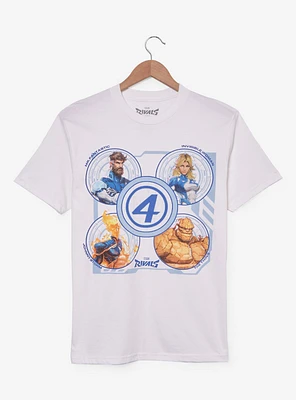 Marvel Rivals Fantastic Four Character Badges T-Shirt - BoxLunch Exclusive