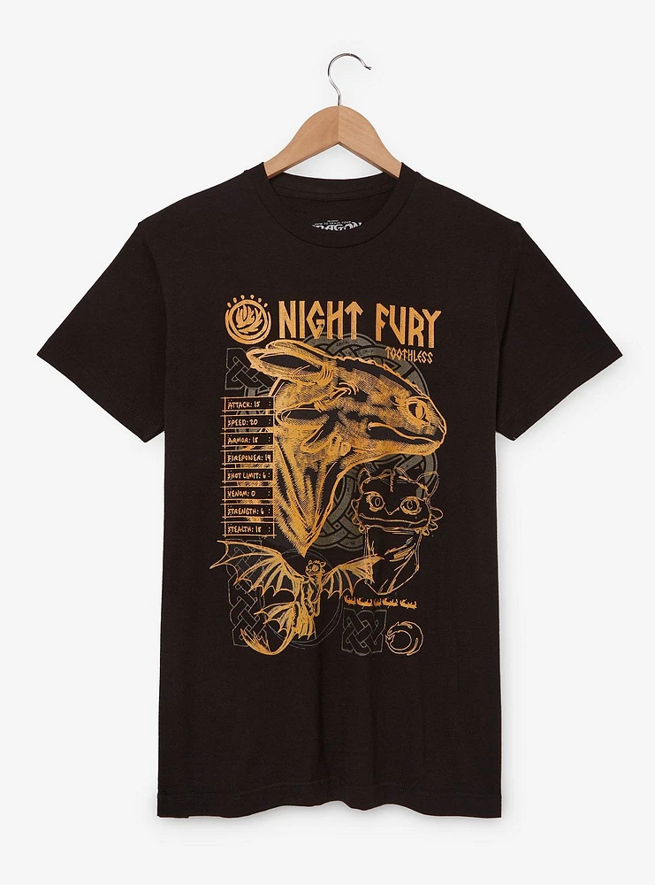 Dreamworks How to Train Your Dragon Toothless Tonal Portrait T-Shirt - BoxLunch Exclusive