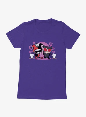 DC Comics Batman Chibi Harley Quinn Catwoman Love Womens T-Shirt