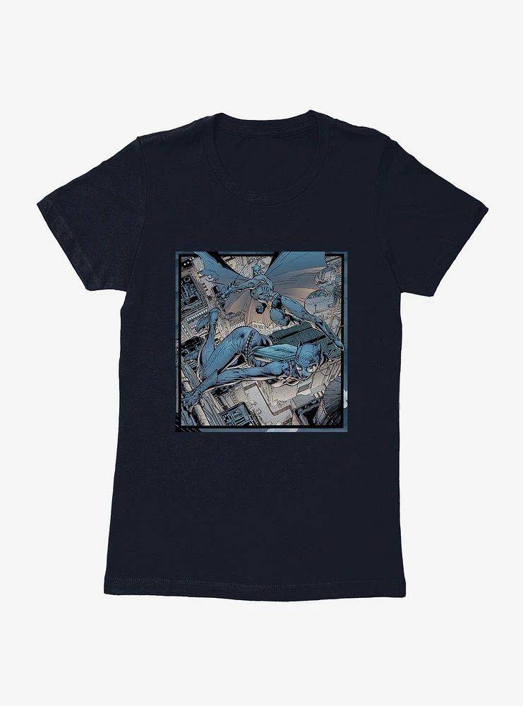 DC Comics Batman And Catwoman Midair Womens T-Shirt