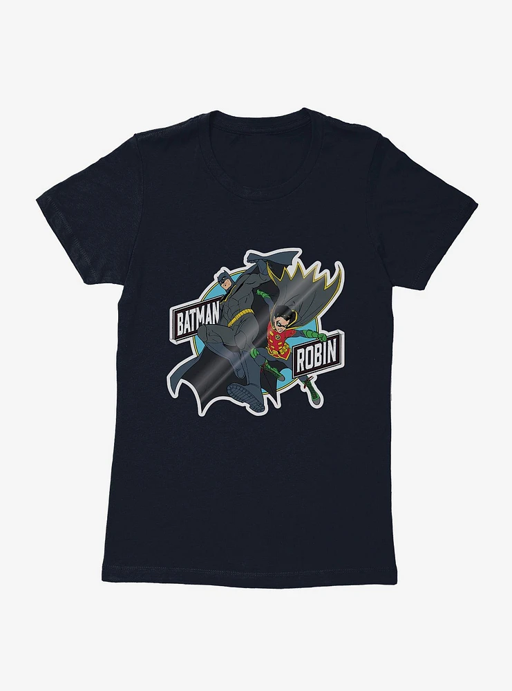 DC Comics Batman And Robin Womens Black T-Shirt