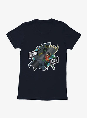 DC Comics Batman And Robin Womens Black T-Shirt